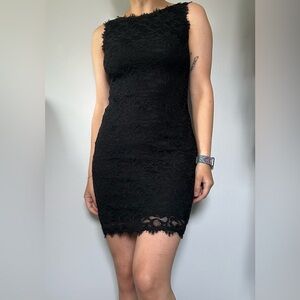 Elegant Black Lace Dress